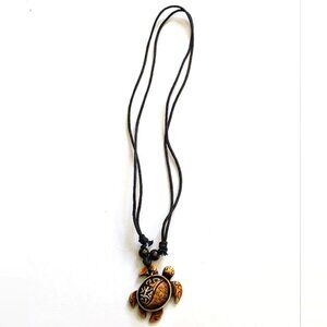 NEW Turtle Necklace Resin Adjustable Unisex Men Women Jewellery